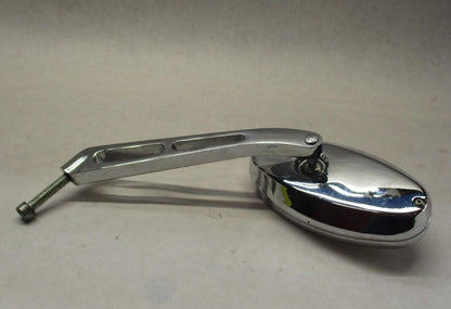 Harley Davidson Left Side Chrome Slotted Oval Shaped Mirror