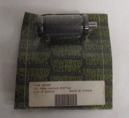 Lowbrow Customs Harley Chopper Black Aluminum Shift Peg 006480