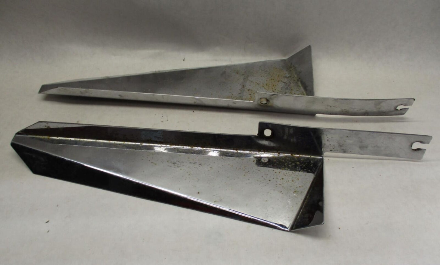 Set of Harley Touring Chrome Wind Guard Windshield Deflector