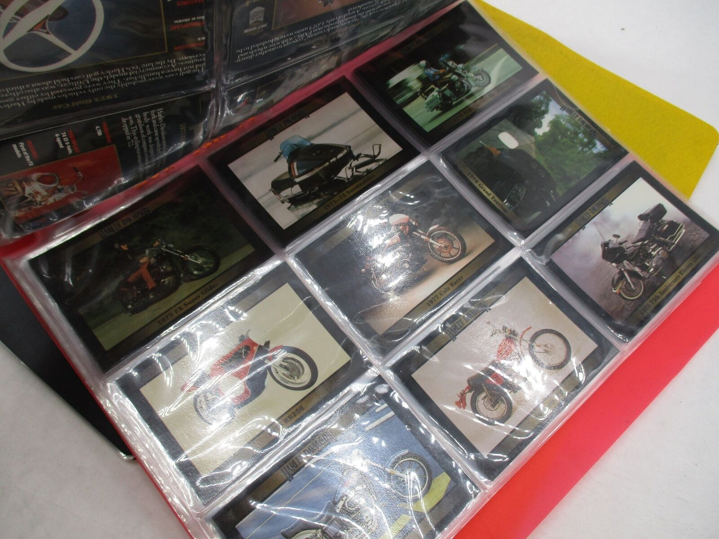 Lot of 3 Binders Filled with Harley Davidson Collector Trading Cards