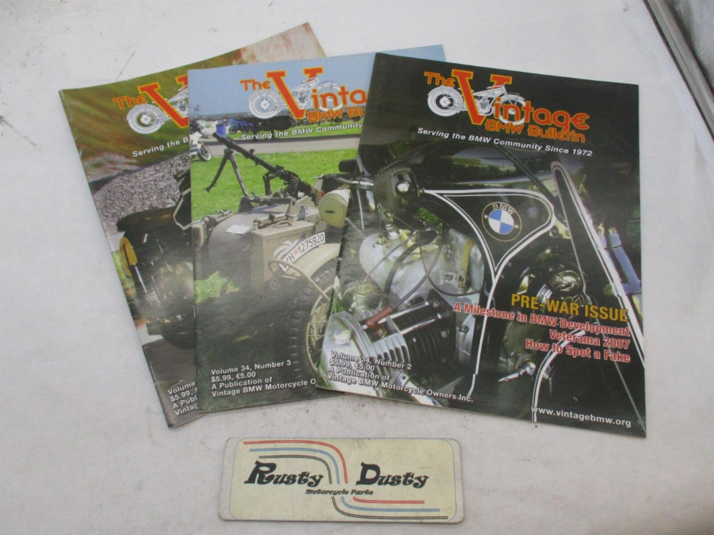 Lot of 3 The Vintage BMW Bulletin Motorcycle Magazine Volume 34