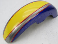 2006 Harley Davidson Screamin Eagle Fatboy Front Fender Yellow Blue 6.25" Wide