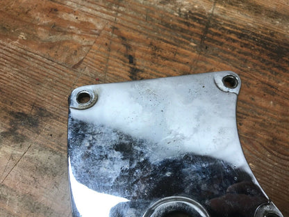 HARLEY DAVIDSON CHROME PRIMARY INSPECTION COVER w/ Foot Peg Hole Mount point