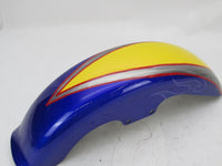 2006 Harley Davidson Screamin Eagle Fatboy Front Fender Yellow Blue 6.25" Wide