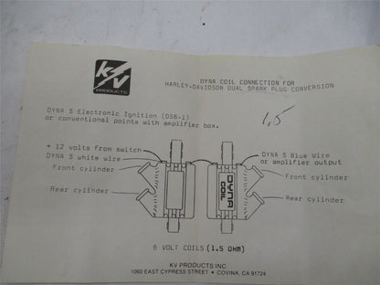 Harley Davidson NOS Dual Spark Plug Dyna Coil Connector Conversion