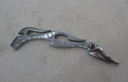 Harley Davidson Custom Chopper Chrome Flame Mirror Stem