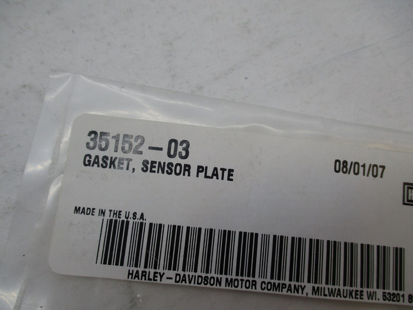 Harley Davidson Genuine NOS Sensor Plate Gasket 35152-03