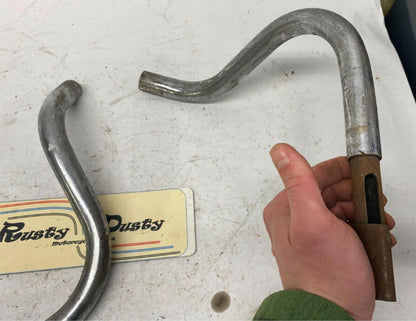Harley Davidson Ironhead Sportster OEM Buckhorn Handlebars 2 Piece Set #2