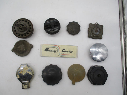 Mixed Lot of Vintage Motorcycle & Car Fuel Gas Tank Filler Lids Caps