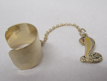 Cobra Snake Gold Color Dangle Pendant Charm Necklace Jewelry Shelby