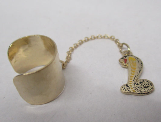 Cobra Snake Gold Color Dangle Pendant Charm Necklace Jewelry Shelby