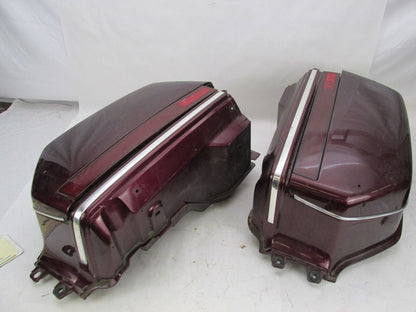 Set Honda Goldwing GL1500 Maroon Hard Saddlebags 81212-MNS-3000 81412-MNS-3000