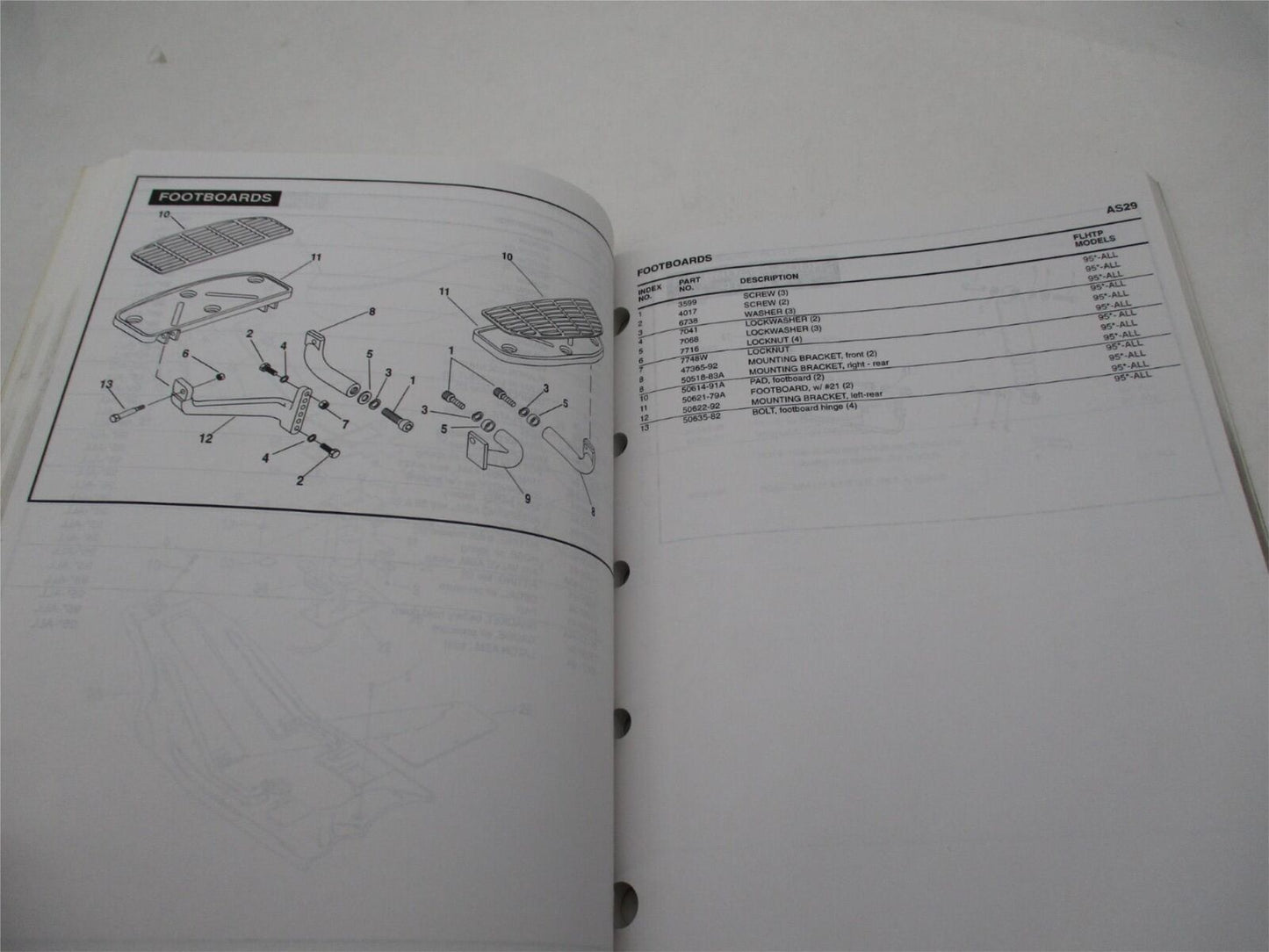 Harley Davidson Official Factory Genuine 1995 Police Parts Catalog Book 99545-95
