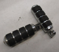 Harley Shovelhead Touring Highway Foot Peg Rests Ribbed Chrome Metal Rubber