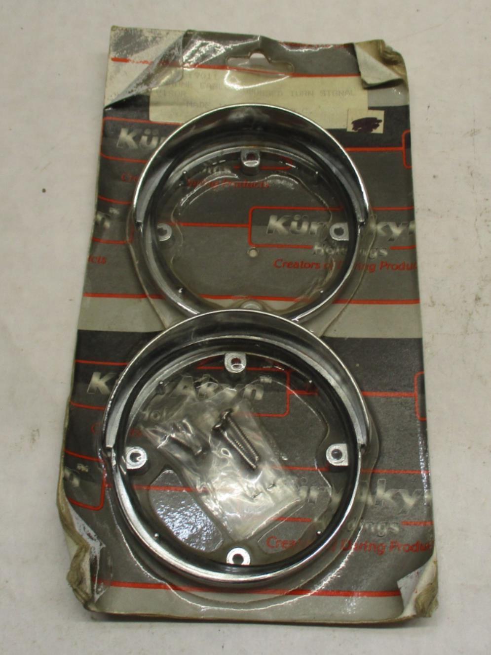Kuryakyn 9011 Harley Davidson Chrome Eagle Embossed Turn Signal Visors