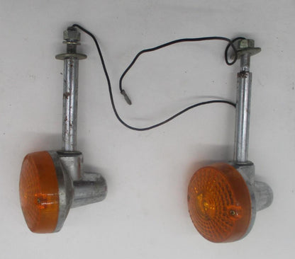 Pair of Vintage Honda Kawasaki Stanley Turn Signals 045-0588 with Standoffs