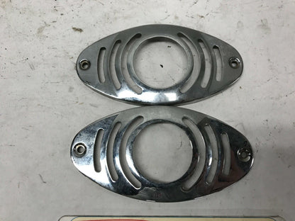 Harley Davidson Turn Signal Blinker slotted Turn Signal Covers Chrome