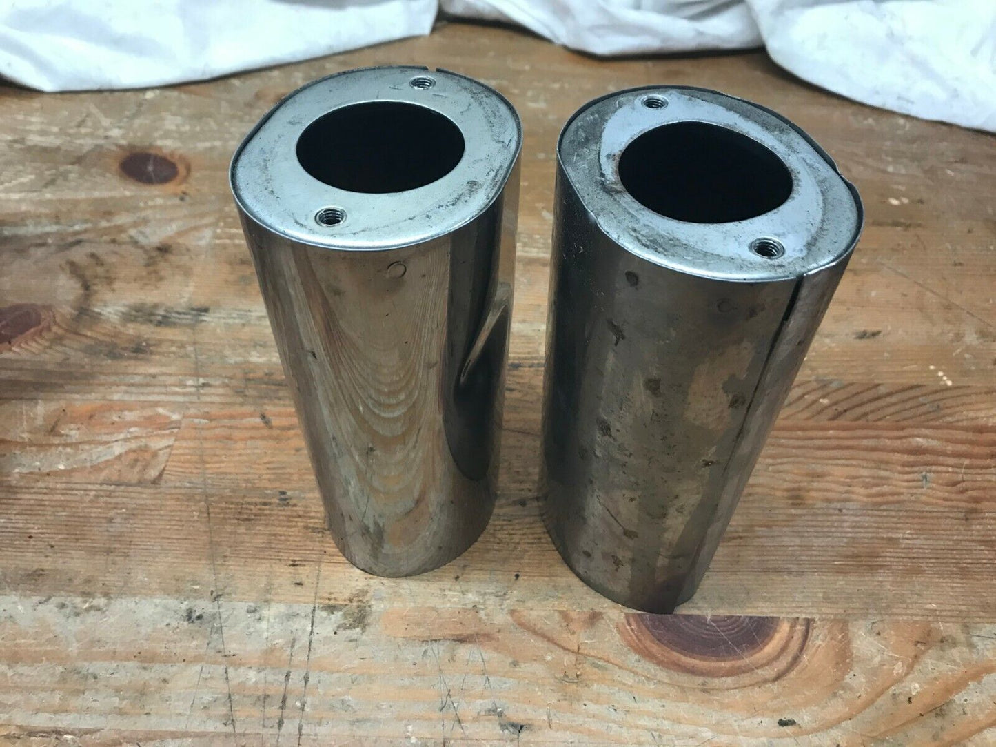 96-15 Harley Davidson Softail Touring FLH FLS FORK COVER COVERS SLIDER Fair Cond