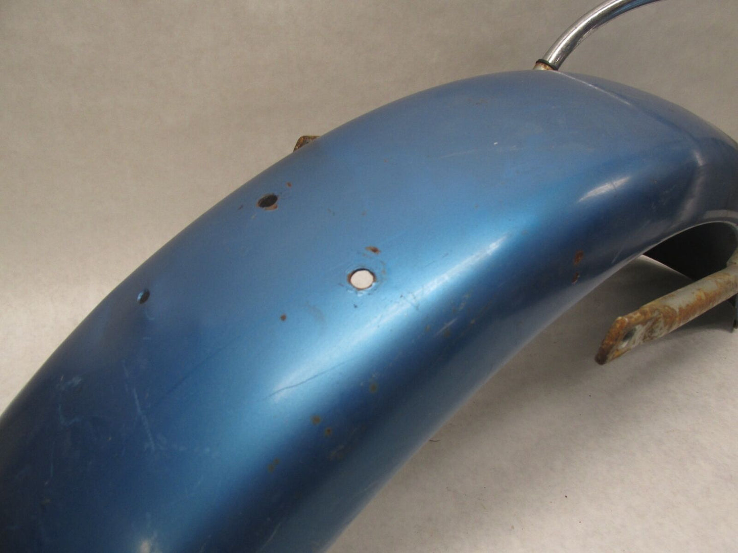 Triumph T100 T120 Blue Original Paint Rear Fender with Grab Handle