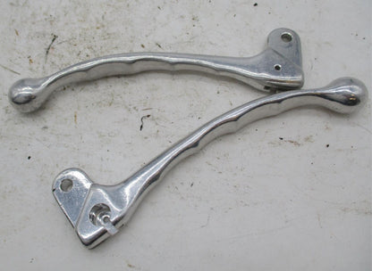 Pair Vintage BSA Triumph Polished Contoured Ergonomic Hand Levers Brake Clutch