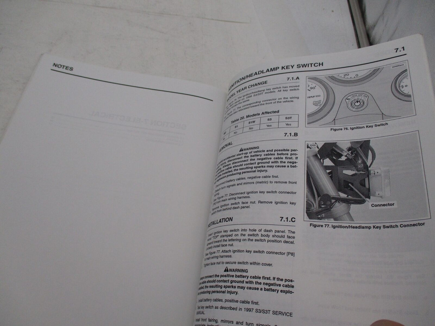 Harley Davidson Buell Official Factory 1998 New Parts and Service Book 99449-98Y