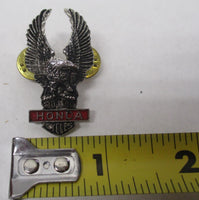 Honda Silver & Red Motorcycle Bike Cruiser Rider Vest Jacket Eagle Metal Pin