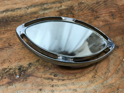Harley Mirror Oval Tear Drop Style contrast cut No Stem
