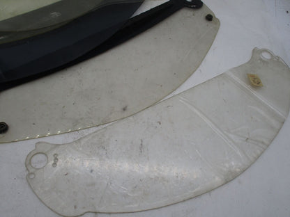 Mixed lot of 6 Vintage Flat Flexible Motorcycle Enduro Helmet Visors Shields