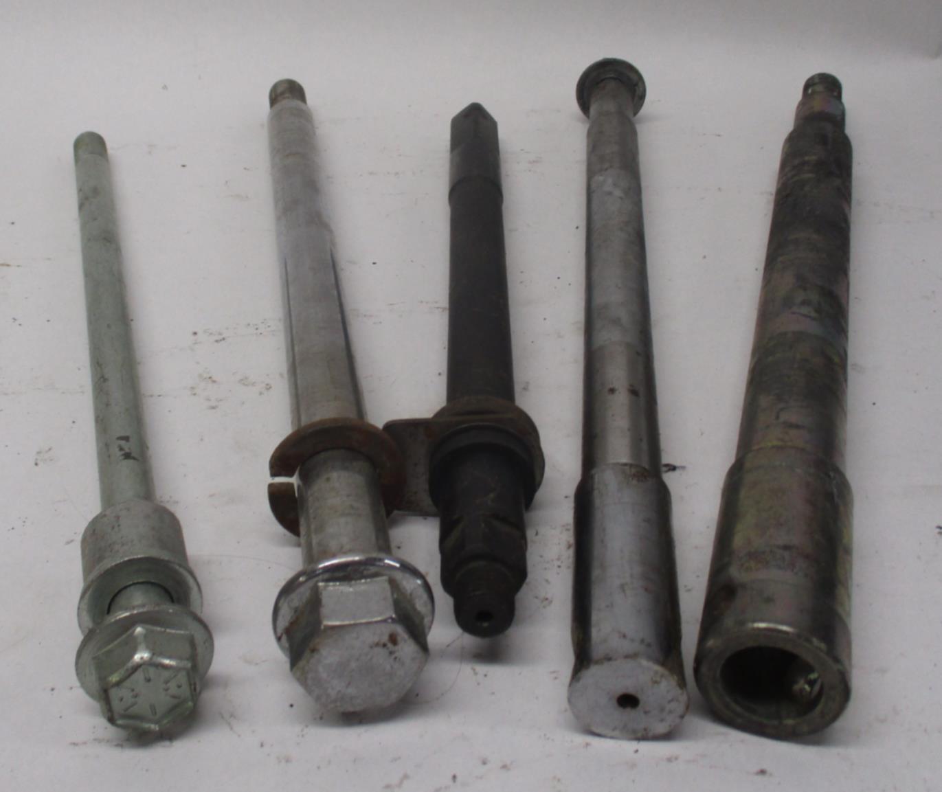 Mixed Lot of (5) Harley Front Rear Wheel Axles Softail Dyna sportster #4