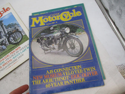 Lot of 4 The Classic Motorcycle Magazines Issues Nov, Jan, March 1985 & 1981