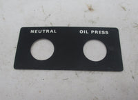 Harley Genuine NOS Shovelhead Neutral Oil Pressure Indicator Trim 67833-75