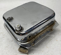 Harley Davidson Chrome Shovelhead Oil Tank w/ Temp Gauge Cap Late 70's 80's