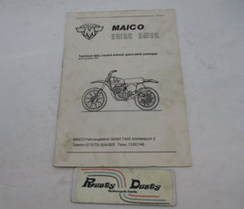 Maico 1975 Technical Data Owners Manual w Parts Catalog MC / GS 250 400 440