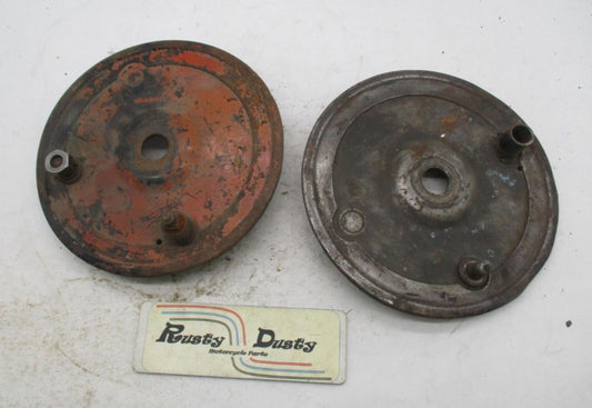 Set of Norton BSA Wheel Brake Drum Hub Plates Covers