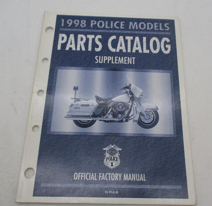 Harley Davidson Official Factory 1998 Police Parts Catalog Supplement 99545-98