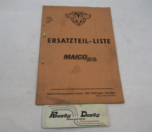 Vintage Original Maico MD 50 MD 125 Parts Catalog (Ersatzteil-Liste)
