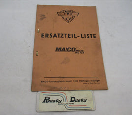 Vintage Original Maico MD 50 MD 125 Parts Catalog (Ersatzteil-Liste)