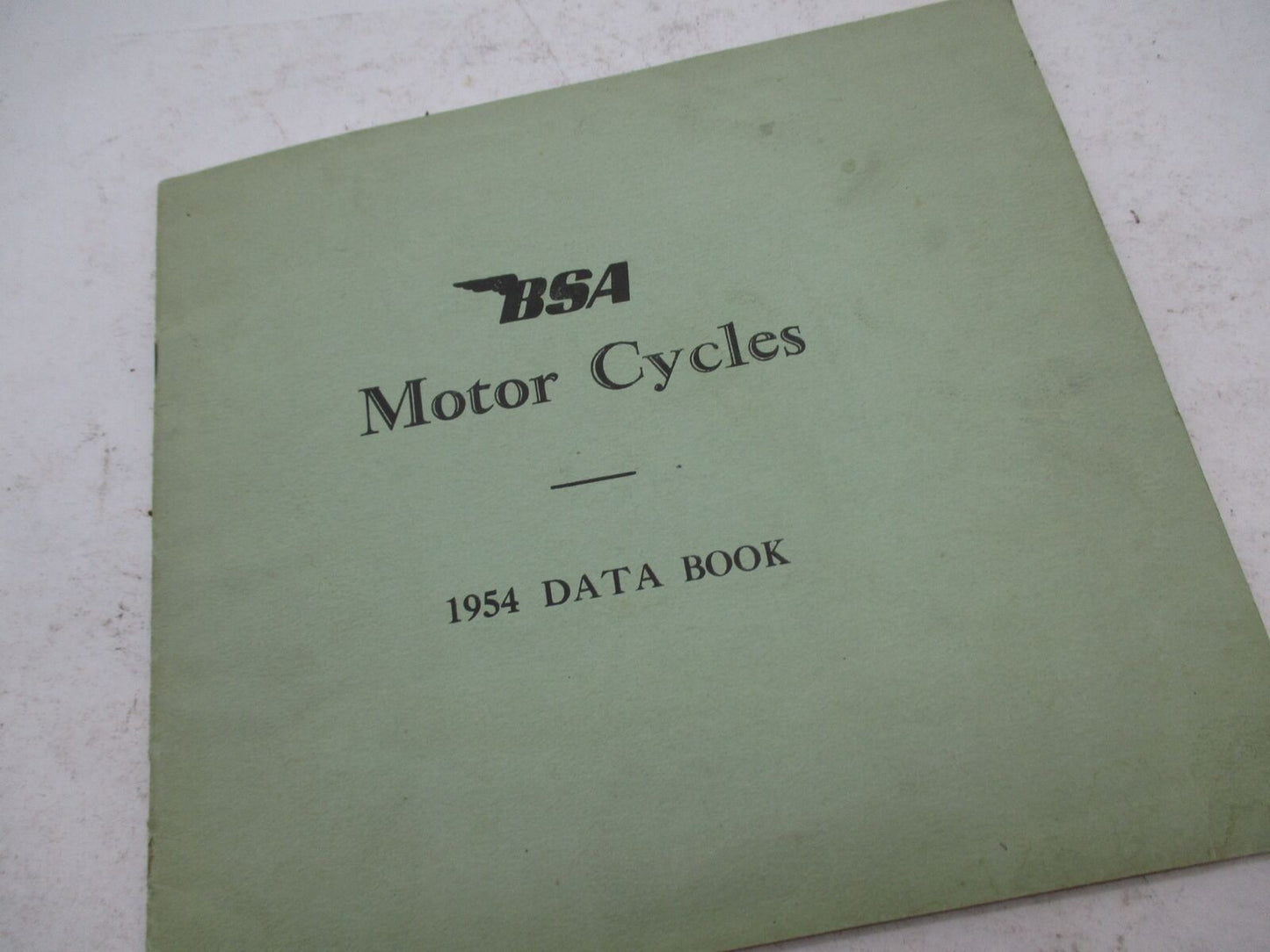 Vintage Original BSA 1954 Motorcycles Data Specification Book