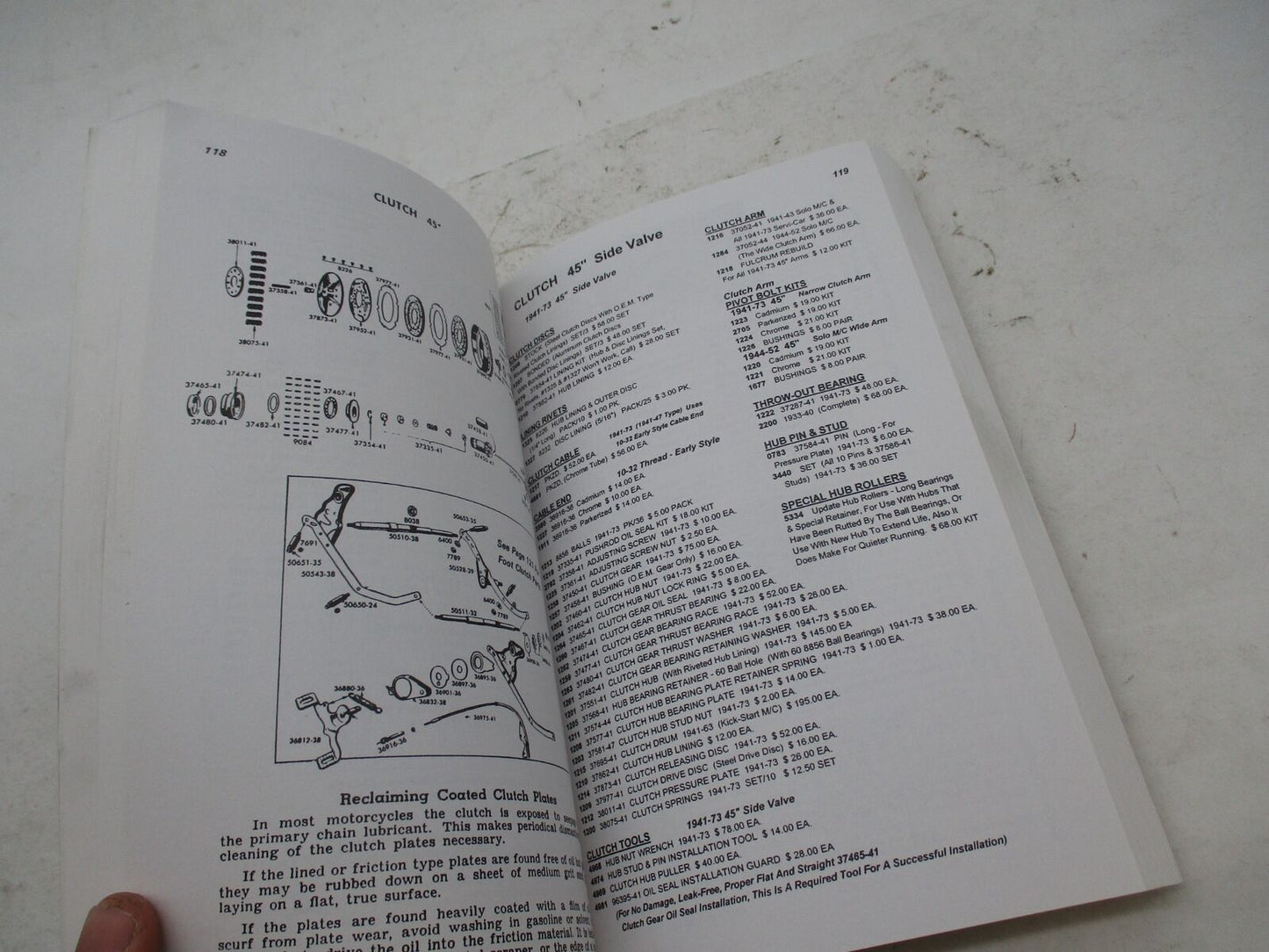 Harley 1936-47 61" 74" OHV 1930-48 74" 80" Flathead Parts Catalog Kick-Start