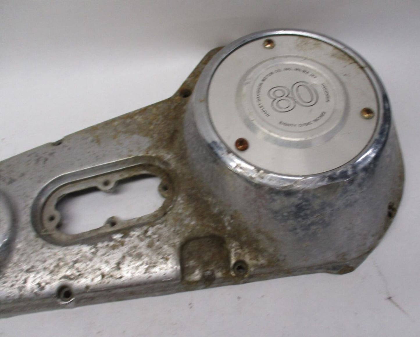 Harley Shovelhead Primary Cover 60506-77 w/ 80 Cubic Inch 3 hole Derby Cover