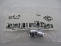 Lot of 3 Harley Davidson Genuine NOS Chrome Hole Plugs 53830-00