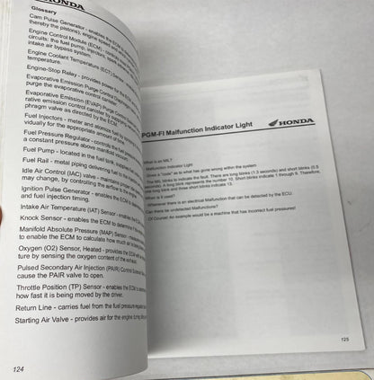 Honda 2002 Technicians New Model Guide