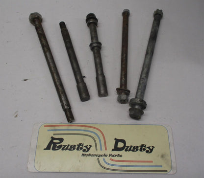 Mixed Lot of (5) Harley Front / Rear Wheel Axles Softail Dyna Sportster #1