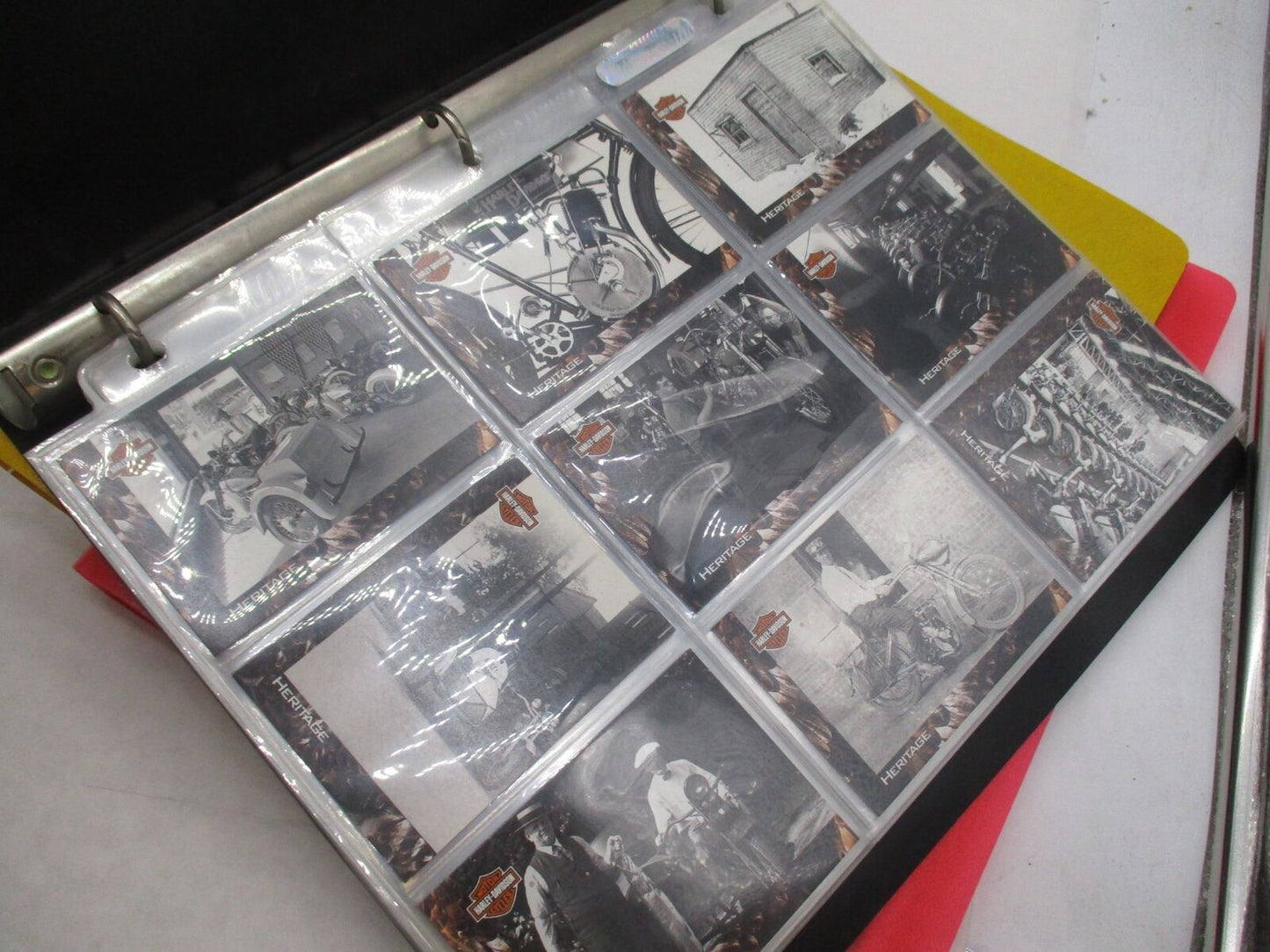 Lot of 3 Binders Filled with Harley Davidson Collector Trading Cards
