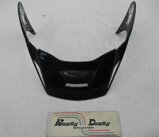 Vintage Cyber Motorcycle Enduro Dirt Bike Helmet Black Visor