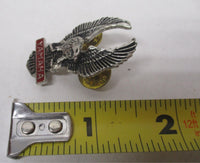 Yamaha Silver & Red Motorcycle Bike Cruiser Rider Vest Jacket Eagle Metal Pin