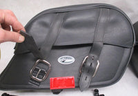 Harley Davidson Saddlemen Leather Saddlebags Luggage Bags w/ brackets Mounts