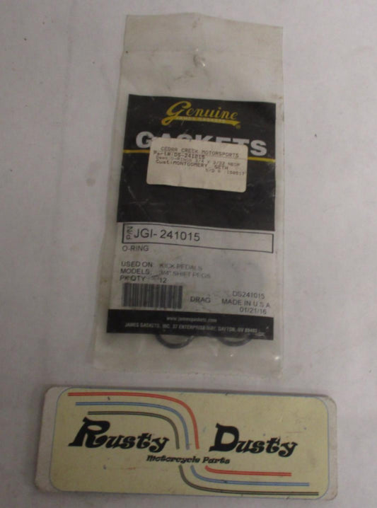 Pack of 12 James Gasket Harley Kick 3/4" Pedals & Shift Pegs O-Rings JGI-241015