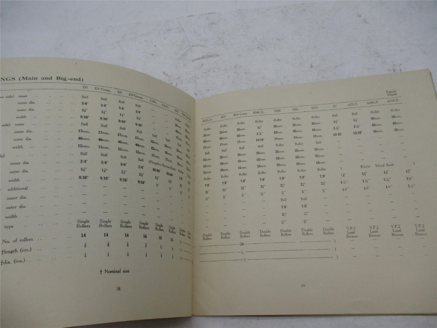 Vintage Original BSA 1954 Motorcycles Data Specification Book