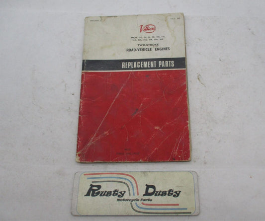Norton Villers Two-Stroke Road Vehicle Engines Replacement Parts Catalog